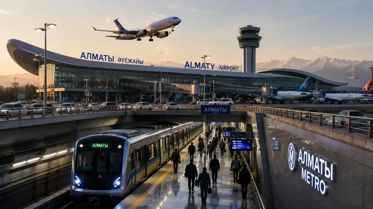 Инфрақұрылымды біріктіру: Алматы әуежайы мен метро желілері байланысады