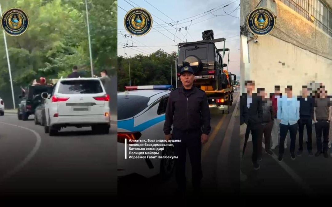 Алматыда түлектердің автокеруенін полиция тоқтатты: 21 ата-ана жауапқа тартылды