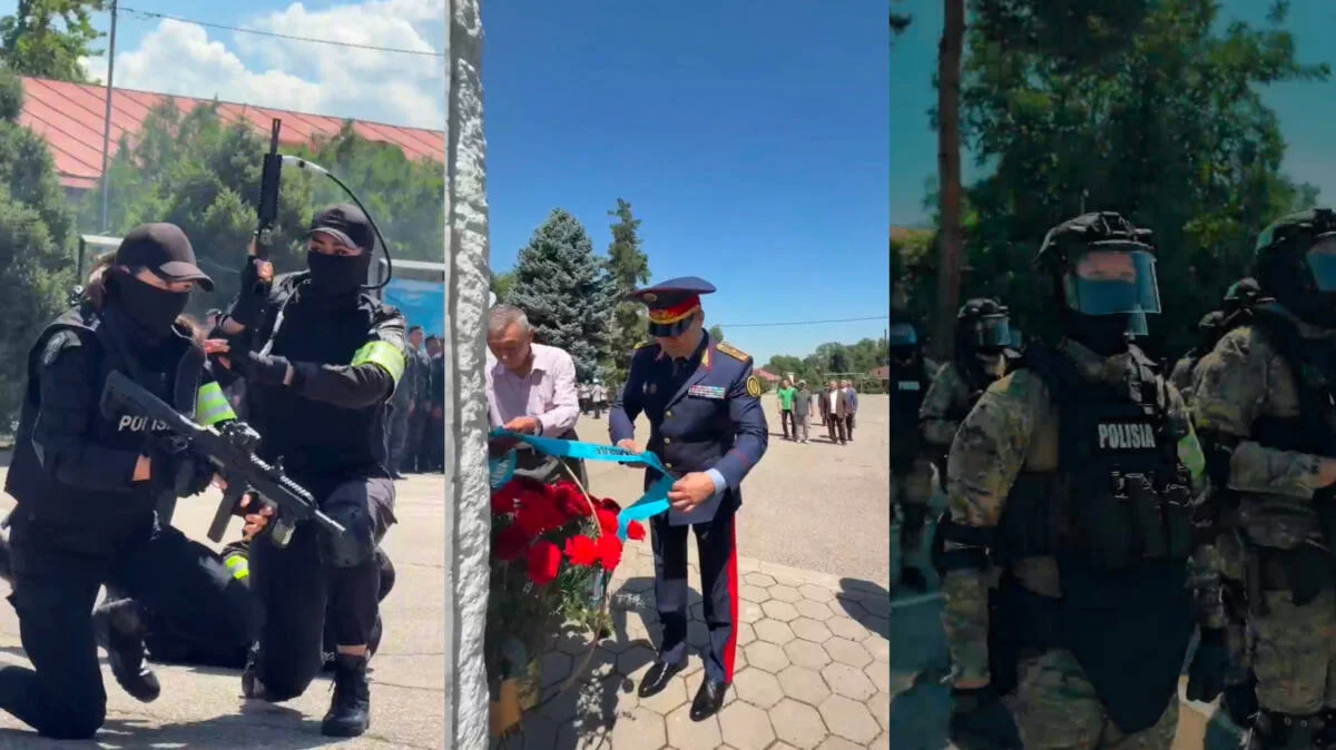 Сотрудники полицейского спецназа почтили память погибших коллег в Алматы