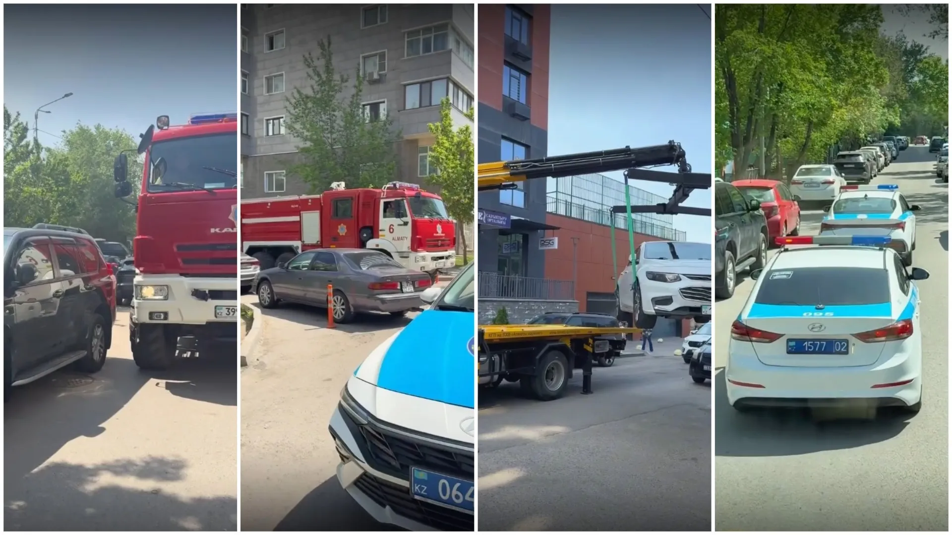 Неправильная парковка во дворах: автомобили эвакуировали на штрафстоянку в Алматы