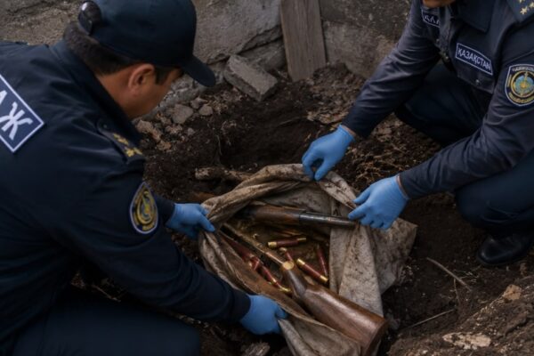 Осужденный из ВКО помог найти тайник с оружием в Алматы