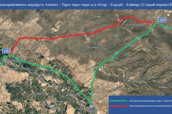 Алматы – Тараз тасжолында жөндеуге байланысты қозғалыс уақытша шектеледі