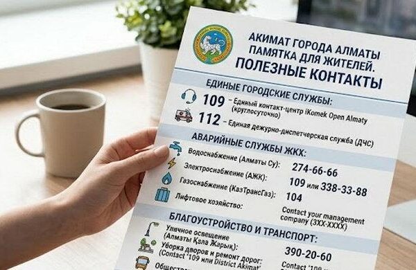 Алматы тұрғындарына арналған пайдалы байланыс нөмірлері: қала мәселелері бойынша кімге хабарласу керек