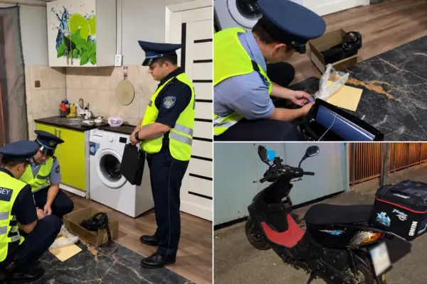Алматыда курьер полиция ізіндегі тапсырысты аңдаусыз жеткізді