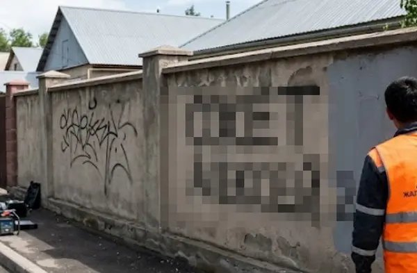 Алматыда қабырғаға атын жазған ер адам қамауға алынды