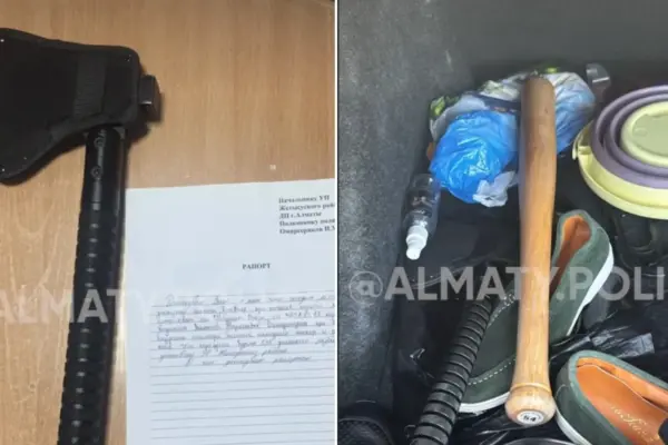 Топор, бита и телескопическая палка: что находят у водителей в Алматы