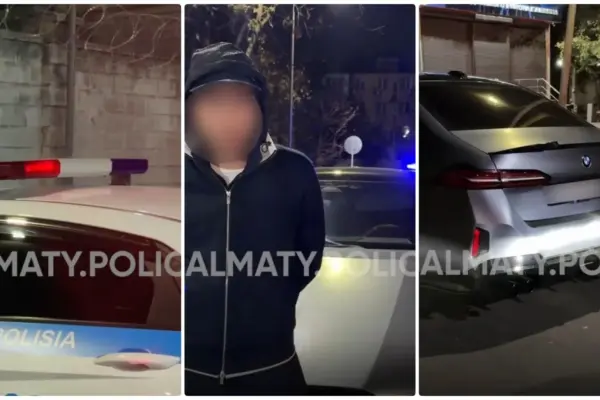 Алматыда BMW жүргізушісі түнгі дрифт үшін құқығынан айырылып, қамауға алынды